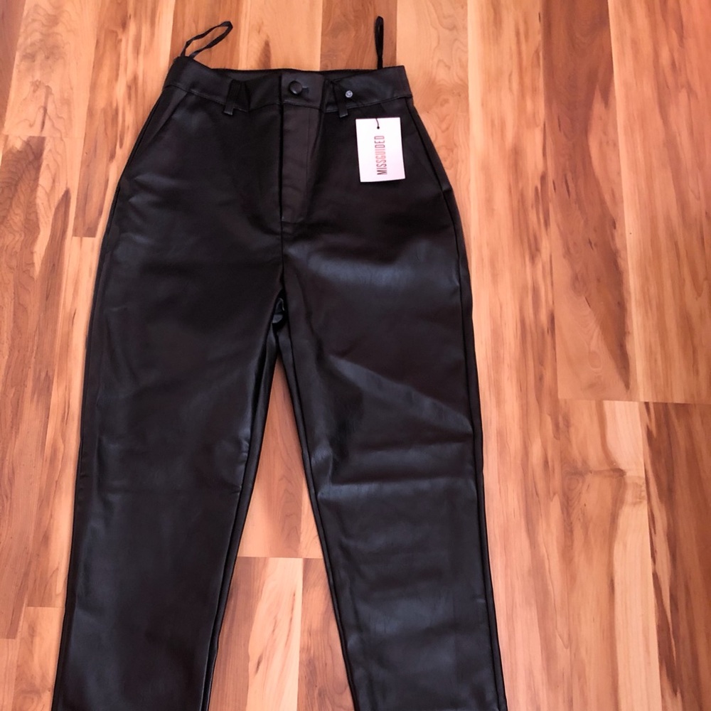 Missguided faux leather pants